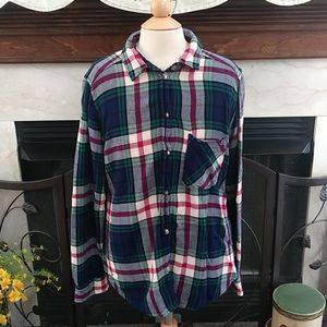 Womens Boyfriend Fit flannel shirt